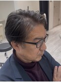 50代40代白髪ぼかしシルバーメッシュバレイヤージュ