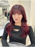 心斎橋/着物ヘア/大人ガーリー/ダークアッシュ/似合わせカット