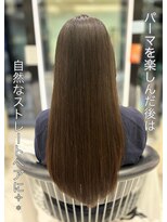 パーマ落としラボ アピッシュ 銀座(apish)&nbsp;パーマを楽しんだ後はパーマ落としでサラツヤロングヘアに
