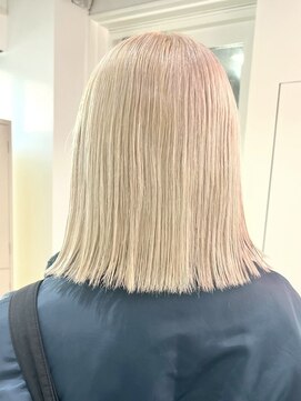 DATE梅田 ダブルカラー/ブリーチなしダブルカラー/ハイトーン【4月上旬OPEN（予定）】 ダブルカラー/ケアブリーチ/ミルクティーベージュ/レイヤー/梅田