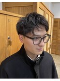 =ハーフアップバング/ニュアンスパーマ