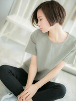 モッズヘア 越谷(mod's hair)&nbsp;黒髪ナチュラルカラー艶カラー前下がりボブ越谷20代30代40代a!