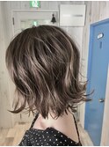 ハイライト/ベージュ/ブラウンベージュ/外ハネボブ/20代30代40代