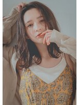 レジュアル(RESSUAL)&nbsp;前髪　くびれミディ　イヤリングカラー　ラベンダーカラー