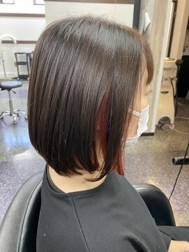 ビューティーコレクション 静岡北店 インナーカラー　ピンクバイオレット