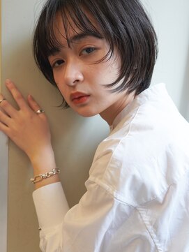 ヌース(NOUS) ボブレイヤー/黒髪ショート/くびれボブ/前髪カット/天神今泉警固