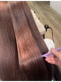 ハッシュカットグレージュデザインカラーツートンカラー
