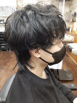 コダマ 新大塚店(KODAMA)&nbsp;アップバングマッシュウルフスタイル（センターパート）新大塚駅