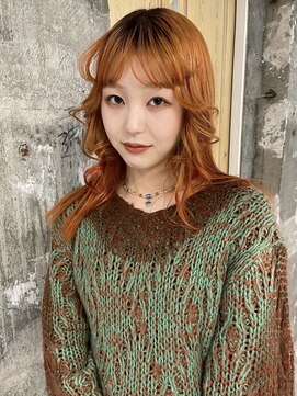 ロジ(loji) ハニーオレンジ×顔まわりレイヤー