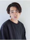 大人のパーマスタイル/モテ髪七三ニュアンスパーマ