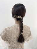 ローポニーヘアアレンジ