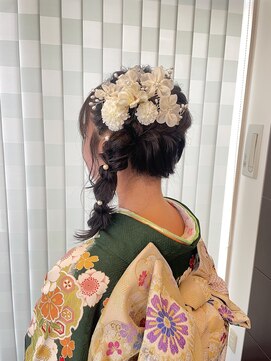 アメイジングヘアー 美沢店(AMAZING HAIR) サイド編み下ろし/成人式/振袖/着物/ヘアセット/ヘアアレンジ