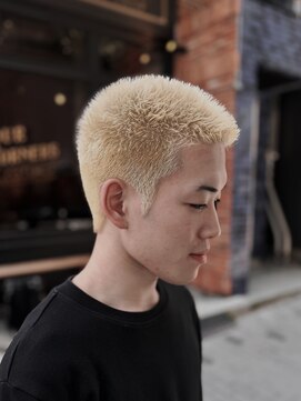 スリーセント 栄(3/cent) ハイトーン/ダブルカラー/抜きっぱなし/ハイトーンボウズ