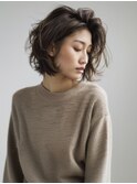 ☆オリーブグレーココアベージュ小顔クラゲヘアー/黒髪/髪質改善