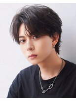 オーシャントーキョー 渋谷神南(OCEAN TOKYO) 黒髪ナチュラル毛流れ束感センターパート