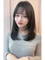 ラナホンジン(Lana HONJIN)&nbsp;韓国風/透明感カラー/オリーブベージュ/前髪/小顔カット