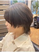 えりあし長めのマッシュウルフ