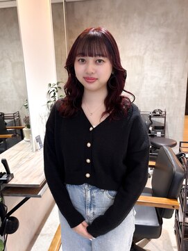 イル(ill) ボルドーカラー ワインレッド ブリーチなしカラー