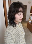 【志免】ミディアムレイヤーウルフ×パーマ☆山之内