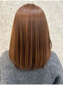 ブラウンベージュ 艶トリートメント ストレート 艶髪 美髪