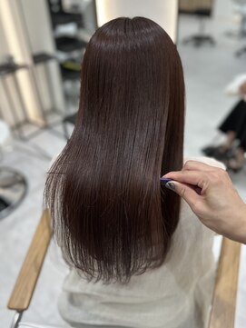 ジーナ 博多筑紫口(Zina) 艶さらレッドブラウン×うる艶髪質改善Tr！【福田れん】