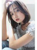 2025 シースルーバング丸みボブ