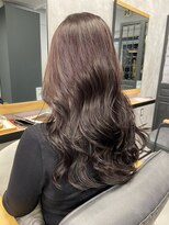 クラン 岡本(Chlan)&nbsp;艶ピンクブラウンロング×ゆるカール