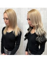 ボヤージュニケ(Voyage Nike)&nbsp;Before→After/編み込みエクステ×黒グラデーション