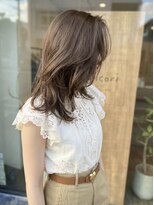 ニコリヘアワークス(nicori hair works)&nbsp;レイヤー×セミロング×ブリックブラウン2