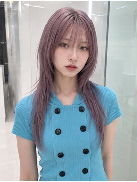 ノラ シンディ(NORA CYNDY) ブリーチハイトーンレイヤーペールラベンダーハッシュカット