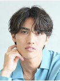 渋谷メンズパーマフェザーパーマシャドウパーマセンターパート