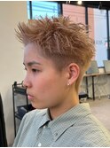 スパイキーショート/アップバング/ツーブロック/メンズ