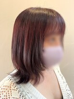 オクユキ(OKUYUKI)&nbsp;ミディアムレイヤー×カシスブラウン
