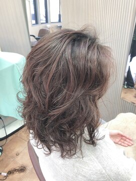 マイスペース(MY SPACE) MY SPACEミディアムレイヤーパーマスタイル