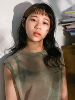 テトヘアー(teto hair)&nbsp;ロング　レイヤー　ウルフ　オン眉　眉上　ayamestyle