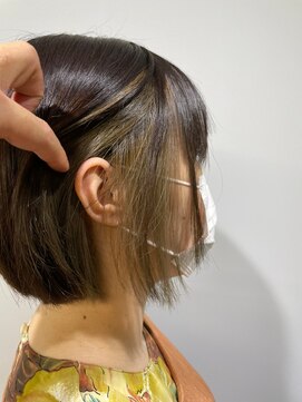 キリカ 中野(KIRIKA) ベース/逆三角/マロンベージュ/Aラインボブ/かきあげ/中野駅