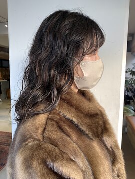 ヌーフェム(nuu fem) ミディアムパーマゆるふわパーマ前髪パーマ