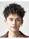 フェザーショートツーブロックスパイキーベリーショート