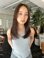 顔まわりレイヤーグレージュ
