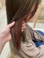 アドラーブル 長岡リップス旭岡店(adorable) 代30代40代ストレートインナーカシスカラーピンク美肌