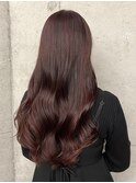 【RYOYA】ブリーチ無しダブルカラー/ワインレッド