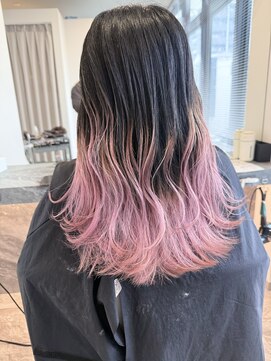 リシェイル(RICHAIR) ホワイトピンク☆グラデーション