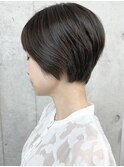 =大人女子前下がりマッシュショートひし形ショートボブ30代40代