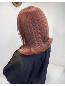 プログレス 長町南店(PROGRESS) ボブ×ピンクベージュ/外はねボブ/10代20代30代