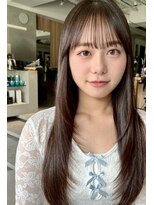 ミンクス 青山店(MINX) 【MINX】顔まわり似合わせカット+暗めカラーロング_表参道