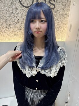 ☆冬でも爽やか!ペールブルーレイヤーロング