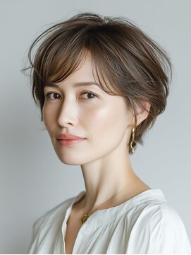 ビフィーノ リルネ(Bifino Rilune) クラゲヘアー/小顔/ココアベージュ/オリーブグレー/川西