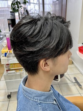 クオリス 上板橋店(QUALIS) ツーブロック◎黒髪センターパート×ニュアンスパーマで爽やか