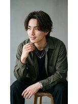 アッシュ 桜木町店(Ash)&nbsp;横浜桜木町メンズ/大人センターパート/色気ニュアンスパーマ