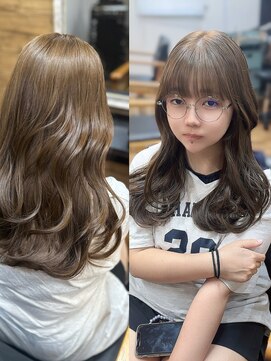 ルアナ 名古屋店(Luana) 髪質改善カラーでつくるワンホンオリーブベージュ/名古屋名駅栄